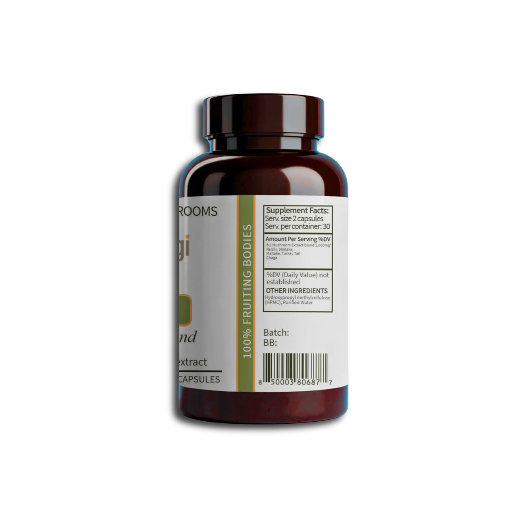 Daily Shield Mushroom Blend | Immune Support & Everyday Wellness | 60ct Capsules