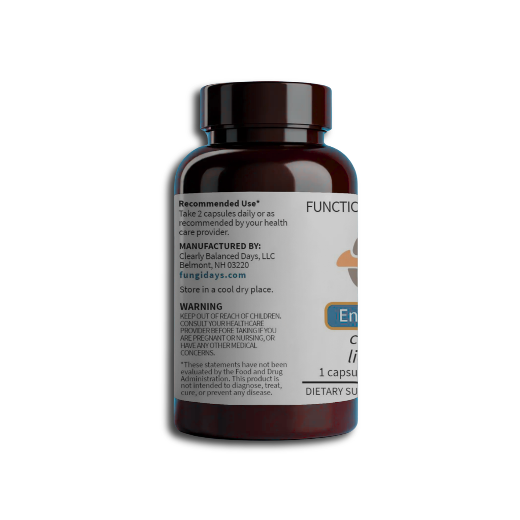 Energy & Focus Mushroom Blend | Natural Energy, Focus & Mental Clarity | 60ct Capsules