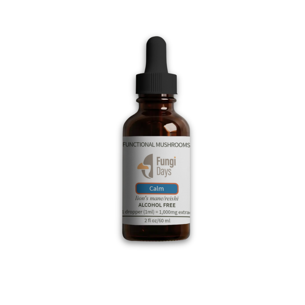 Calm Mushroom Blend for Stress Support & Relaxation | 2oz Alcohol Free Tincture