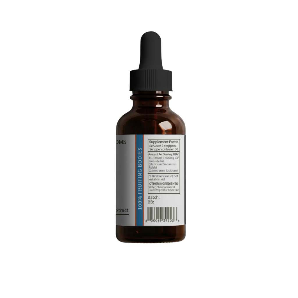 Calm Mushroom Blend for Stress Support & Relaxation | 2oz Alcohol Free Tincture