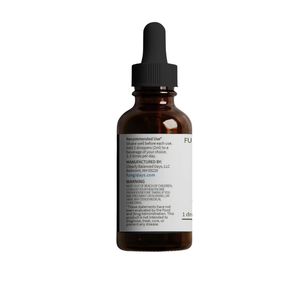 Energy & Focus Mushroom Blend | Natural Energy, Focus & Mental Clarity | 2oz Alcohol Free Tincture