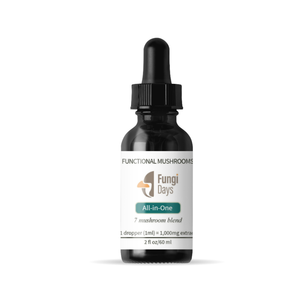 All in One 7 Mushroom Blend | Daily Wellness, Energy & Immune Support | 2oz Tincture
