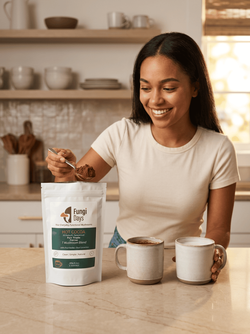 Hot Cocoa with 7 Functional Mushrooms | Rich Chocolate Wellness Blend