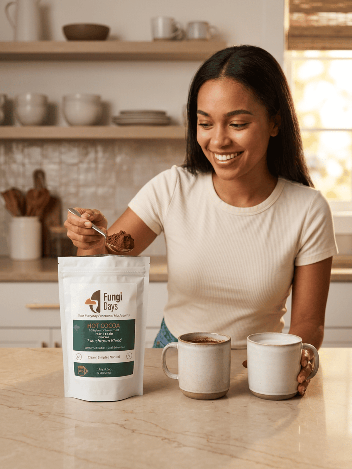 Hot Cocoa with 7 Functional Mushrooms | Rich Chocolate Wellness Blend
