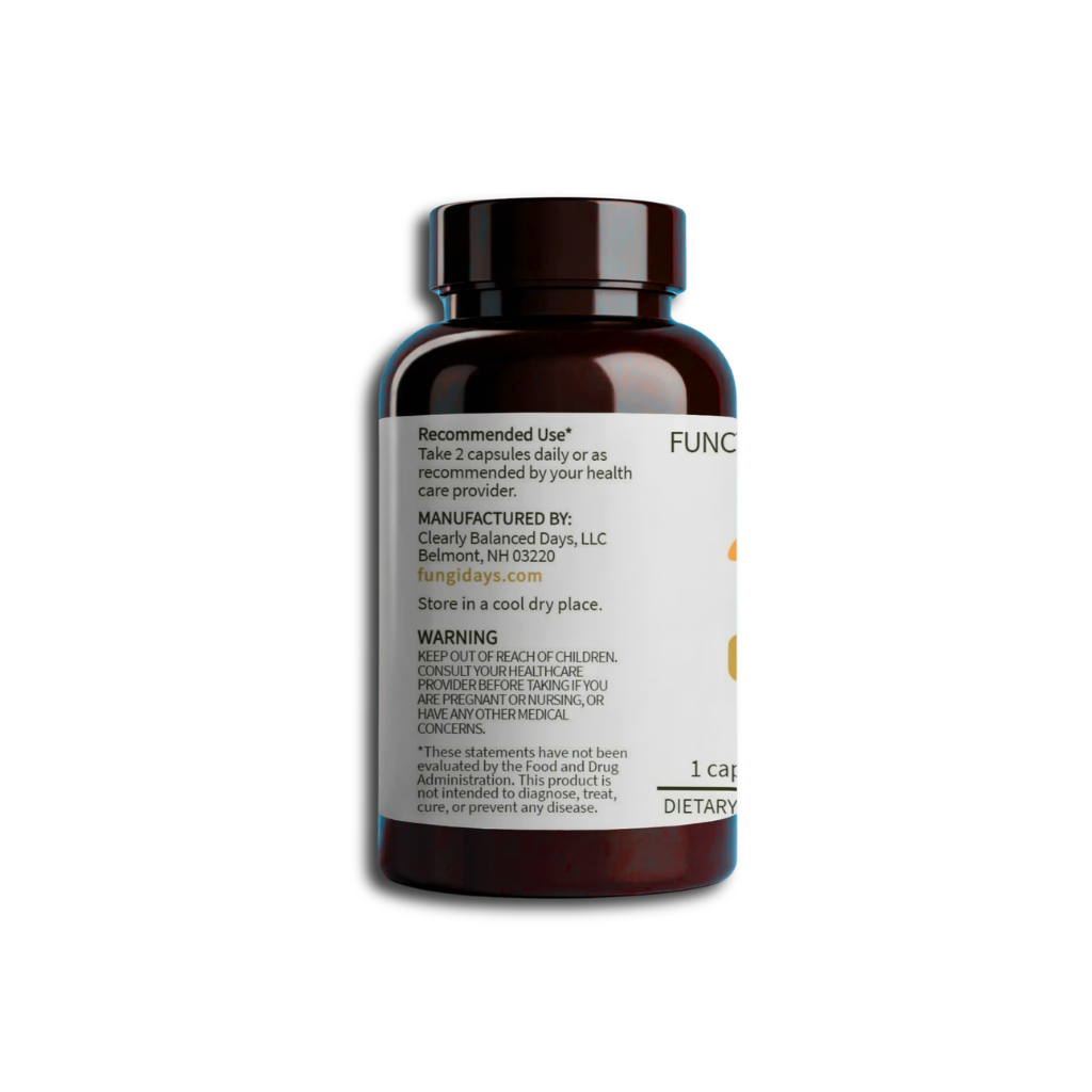 Turkey Tail Mushroom Extract for Immune Health | 60ct Capsules